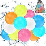 12 Stück Wasserbomben Wasserballons Wiederverwendbar Mit 1 Mesh Bag, Reusable Water Balloons für...