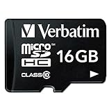 Verbatim Premium Micro SDHC Speicherkarte mit Adapter, 16 GB, Datenspeicher für Foto- und...