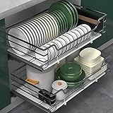 Gewürzregal-Schublade – 2-stöckiger ausziehbarer Küchenschrank-Organizer, robuster...