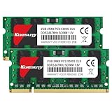 Kuesuny 4 GB Kit (2 x 2 GB) DDR2 667 MHz Sodimm Ram PC2-5300 PC2-5300S 1,8 V CL5 200 Pin 2RX8...