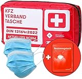 PURAHELP KFZ Verbandstasche nach aktueller Norm 2023 DIN 13164:2022 (StVO konform) - Inkl....