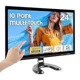 Prechen 24 Zoll Touchscreen Monitor, IPS FHD 1080P Touch PC Display mit HDMI & VGA & USB, 75Hz,...