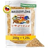 Wasserflöhe getrocknet 1,25L (entspricht 200g), Zierfischfutter Aquarium, Daphnien, Fischfutter...