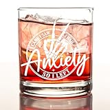 kunlisa Lustige Whiskygläser für Angst, psychische Gesundheit, Angstlinderung, Geschenke,...