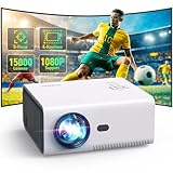 YUZINO 2024 Mini Beamer,【Elektrischer Fokus/Trapezkorrektur/Zoom】 15000Lumen Full HD 1080P WiFi...