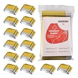 Silkwish Rettungsdecke 15er-Set Gold/Silber - 210 X 130 cm Rettungsdecken, Notfalldecke, Wärmedecke...