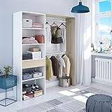 Dmora - Garderobe Miramar, Struktur für begehbaren Kleiderschrank, Offener Kleiderschrank ohne...