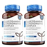 Nutravita Glucosamin & Chondroitin Komplex – 360 Hochdosierte Kapseln mit Vitamin C, Kurkuma,...