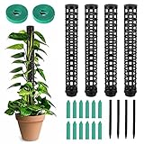 OFFCUP Moosstab Pflanzstab, 4pcs Monstera Rankhilfe, Monstera mit 12 Etiketten und 2 Rollen...
