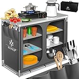 KESSER® Campingküche | Ink. Tragetasche | Campingschrank | mit Aluminiumgestell | Reiseküche |...
