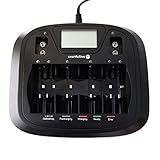 everActive Ladegerät für 8 Akkus AAA AA C D 9V, universal und schnell, vollautomatisch, LCD mit...