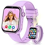 Smartwatch Kinder mit GPS und Telefon, IP68 Kinder Smartwatch mit Videoanruf, Zwei-Perspektiven,...