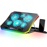 TopMate C12 Laptop Kühler RGB Gaming Notebook Kühlpads für Schreibtisch und Schoß, Laptop...
