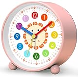 YsyYey Kinderwecker Ohne Ticken, Wecker Analog für Schulanfänger, Kinderwecker Lernwecker Jungen...