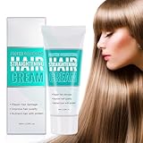 Allony Haarglättungscreme, Hair Straightening Cream, Leave-In Glättungscreme Glättet krause...