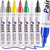 Permanent Marker lackstift glasmalstifte wasserfeste stifte:8 bunt wasserfester glasmalfarbe für...