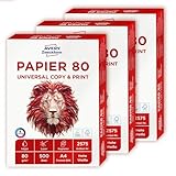 AVERY Zweckform 2575 Druckerpapier, Kopierpapier (1.500 Blatt, 80 g/m², DIN A4 Papier, für alle...
