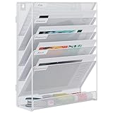 EasyPAG 6 Fächer Zusammensetzen Metall A4 Zeitschriftenhalter Wand Zeitschriften Wandhalter...