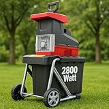ONBEST Häcksler Garten – 2800 Watt Motor – 44 mm Schnittkapazität – 60 Liter Auffangbox –...