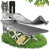 Ananda Goods® Feldbett klappbar mit Matratze – Campingbett & Gästebett faltbar, Reisebett...