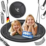 KESSER® Nestschaukel Tellerschaukel Hängeschaukel Rundschaukel Ø 100cm Schaukel bis 300kg...