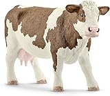 SCHLEICH Farm World | Fleckvieh-Kuh 13801 Bauernhof Spielfigur | detailgetreue Tierfiguren | tolles...