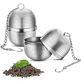 Teesieb Teeei Edelstahl Teefilter Tasse: 2er Fein Tee Ei Sieb Siebkugel fuer Kanne - Lustig Tea Filt...
