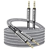 SUCESO 3.5mm Aux Kabel [2 Stück 1M+2M] 3,5mm Klinke auf Klinke Stereo Audiokabel Nylon Klinkenkabel...