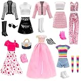 Miunana 15 Fashion Puppen Kleidung Chic Anzüge Party Kleid Pailletten Outfits Stilvolles Kleider...
