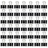 42Pcs Foldback Klammern 25mm Binder Clips Metall Papierklammern Mittlere Schwalbenschwanz Clip Datei...