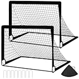 LustLocke 2 Stück Fußballtor Kinder, 90 x 120 x 90 cm, Fussballtore für Garten Kinder, mit...
