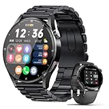 Smartwatch mit Telefonfunktion, 1,32 Zoll Smartwatch Herren mit Bluetooth Pulsuhr Schlafmonitor,...