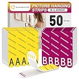 Summerbrite Klebestreifen 25 Paar (50 Streifen,Größe XL) Bilder Aufhängen ohne Bohren, Klettband...