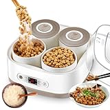 Elektrischer Natto-Fermenter | Joghurtmaschine mit einstellbarer Temperatur, 2 l automatisch +...