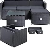 KESSER® Polyrattan Lounge Aruba - Gartenlounge für 4-5 Personen Gartenmöbel-Set Sitzgruppe aus...