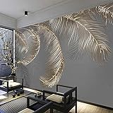 Fototapete Vlies Tapete, 3D Große Tapete Foto Seidenartiges Wandbild Moderne Luxusfeder Gedruckt...