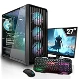 SYSTEMTREFF Basic Gaming Komplett PC Set AMD Ryzen 5 5500 6x4.2GHz | Nvidia RTX 3050 8GB DX12 | 1TB...