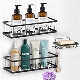CHEPULA Duschablage ohne Bohren, 3 Stück Premium Duschregal mit Großer Kapazität, Schnell...