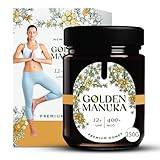 Golden Manuka Premium Honig, 12+ UMF, 400+ MGO, 250g, Reiner Neuseeländischer Manuka-Honig
