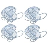 MUSISALY 4 Stück Teiliges Miniatur Puppenwagen aus Robustem Eisen Realistische Babykinderwagen...