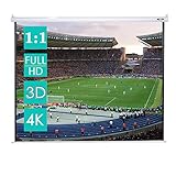 CCLIFE Beamer Leinwand Inklusiv Montagematerial 85/99 / 114 Zoll Projektionsleinwand Rolloleinwand...