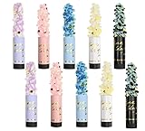 12 Stück Konfettikanone 6 Farben，Papier Konfetti Shooter，Konfetti Kanone Biologisch...