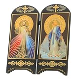 UKCOCO Religiöses Holzornament Jungfrau Figur Wand und Tischdekoration Langlebig Leicht für und...