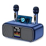 Karaoke Maschine Bluetooth PA Anlage mit 2 Mikrofonen, TONOR Gesang Mikrofon Partymaschine...