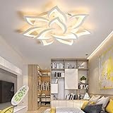 JIAODIE Moderne Dimmbare LED-Deckenleuchte Kreative Blumenform Design wohnzimmerlampe Metall Acryl...