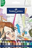 Faber-Castell 164724 - Goldfaber Sketch Marker, 24er Etui Alkohol Marker mit Brush Spitze und...