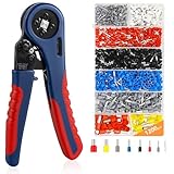 FitRepa Crimpzange Aderendhülsenzange Set 0.08-10mm² Krimpzange, mit 1200 stück Aderendhülsen,...