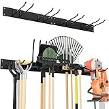 Urban Deco Metall-Gartengerätehalter, Gerätehalter Wandhalterung 150kg Tragkraft mit 4 Doppelhaken...