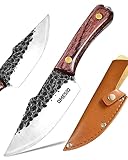 Omesio Messer Outdoor klein Full Tang Feststehende Klinge, Scharfes kleines Jagdmesser Bushcraft...