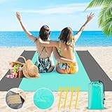 CIRULLI Picknickdecke 210x200 cm,Strandmatte faltbar,Sandfreie stranddecke,Picknickdecke klein...